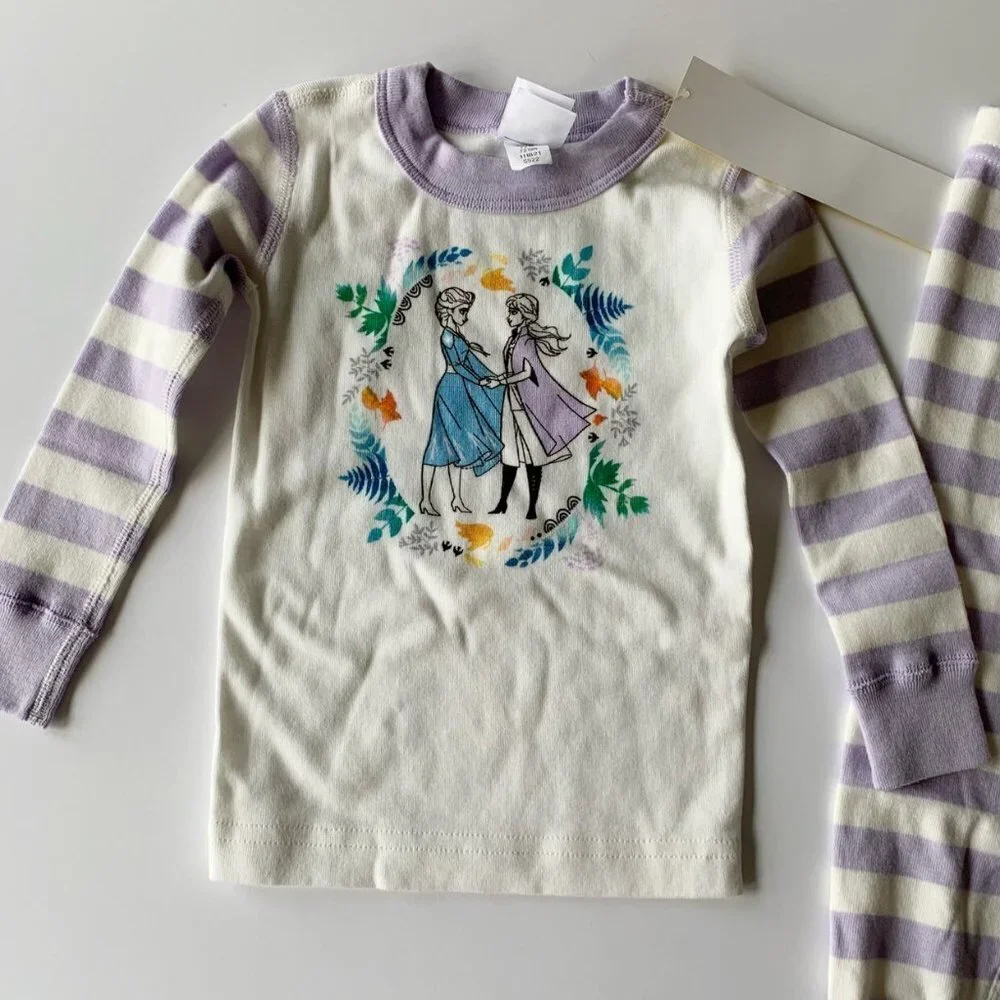 NWT Hanna Andersson Girl Frozen Long John Pajama 2T